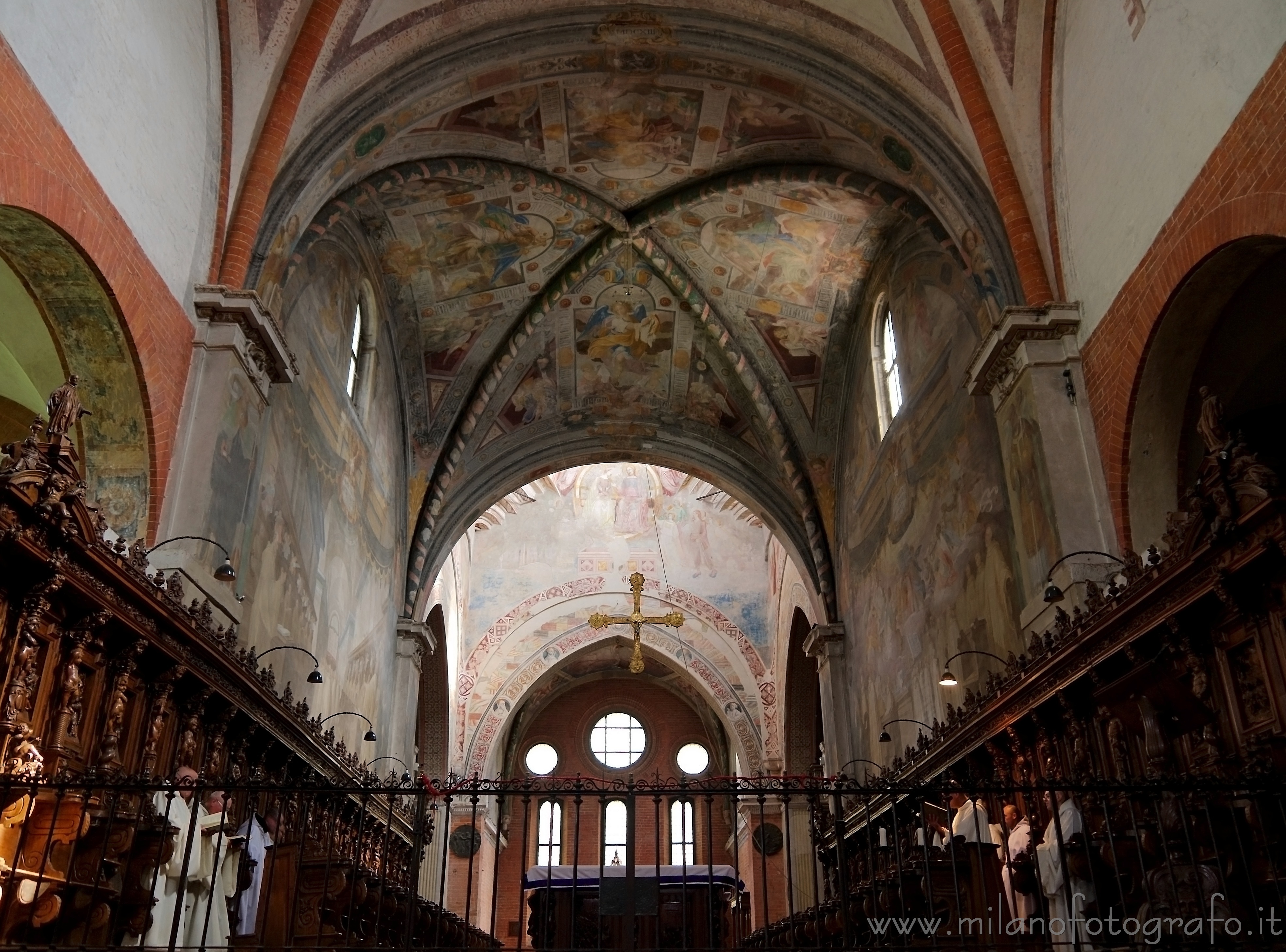 Milan (Italy): Part of the interiors of the Abbey of Chiaravalle - Milan (Italy)