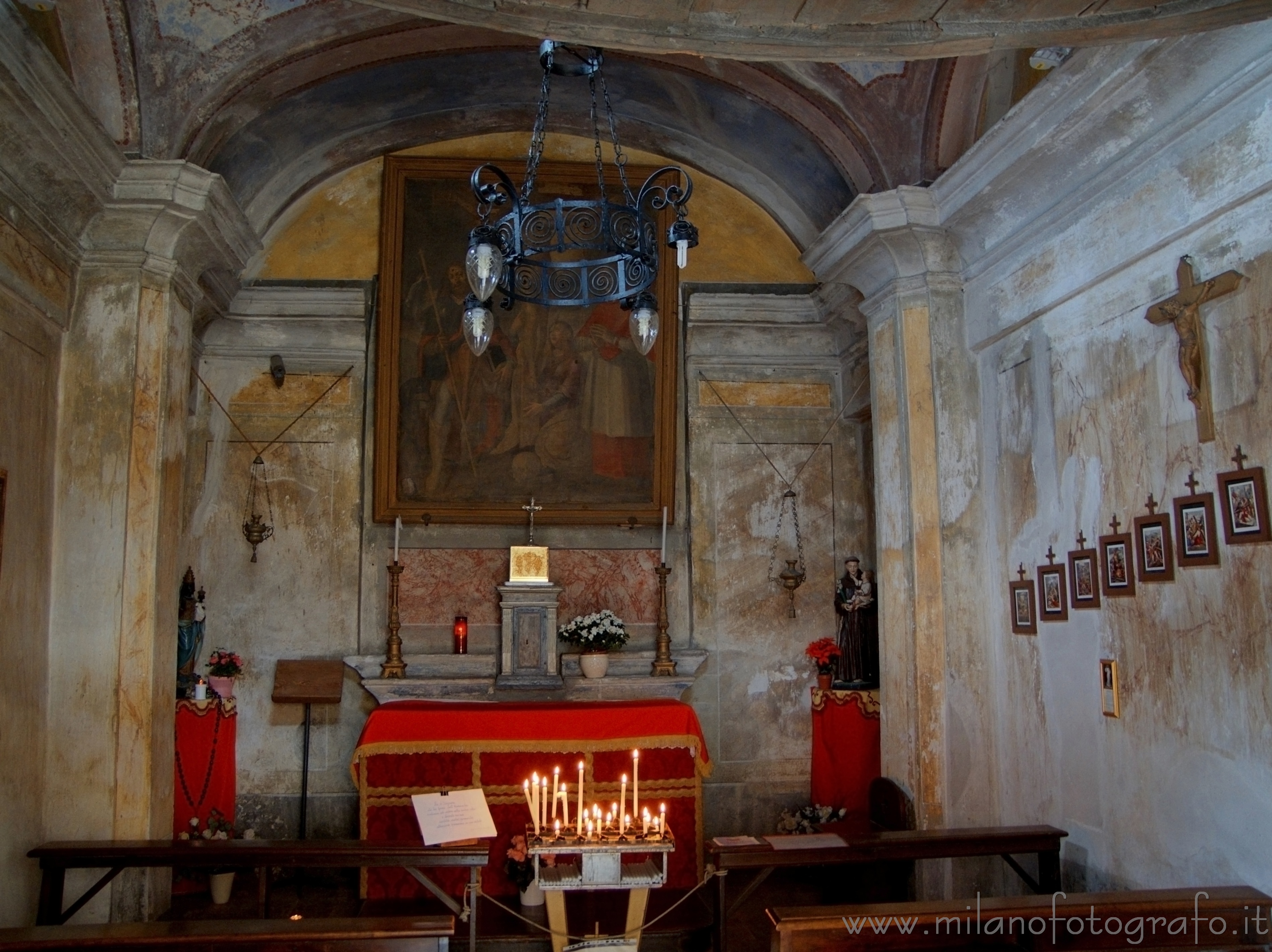 Biella (Italy): Interior of the Oratorium of San Rocco - Biella (Italy)