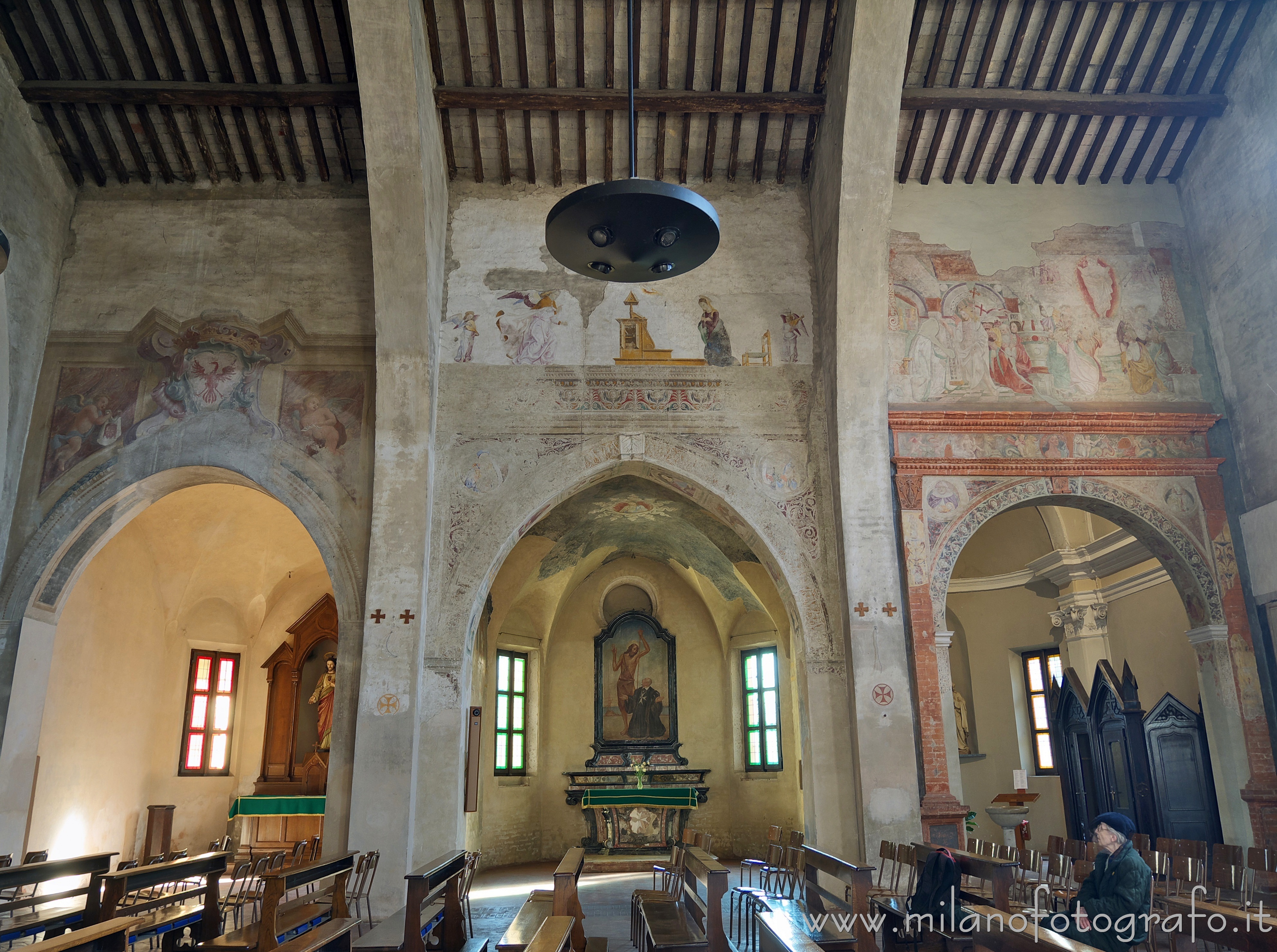 Novara (Italy): Right wall of the church of the Convent of San Nazzaro della Costa - Novara (Italy)