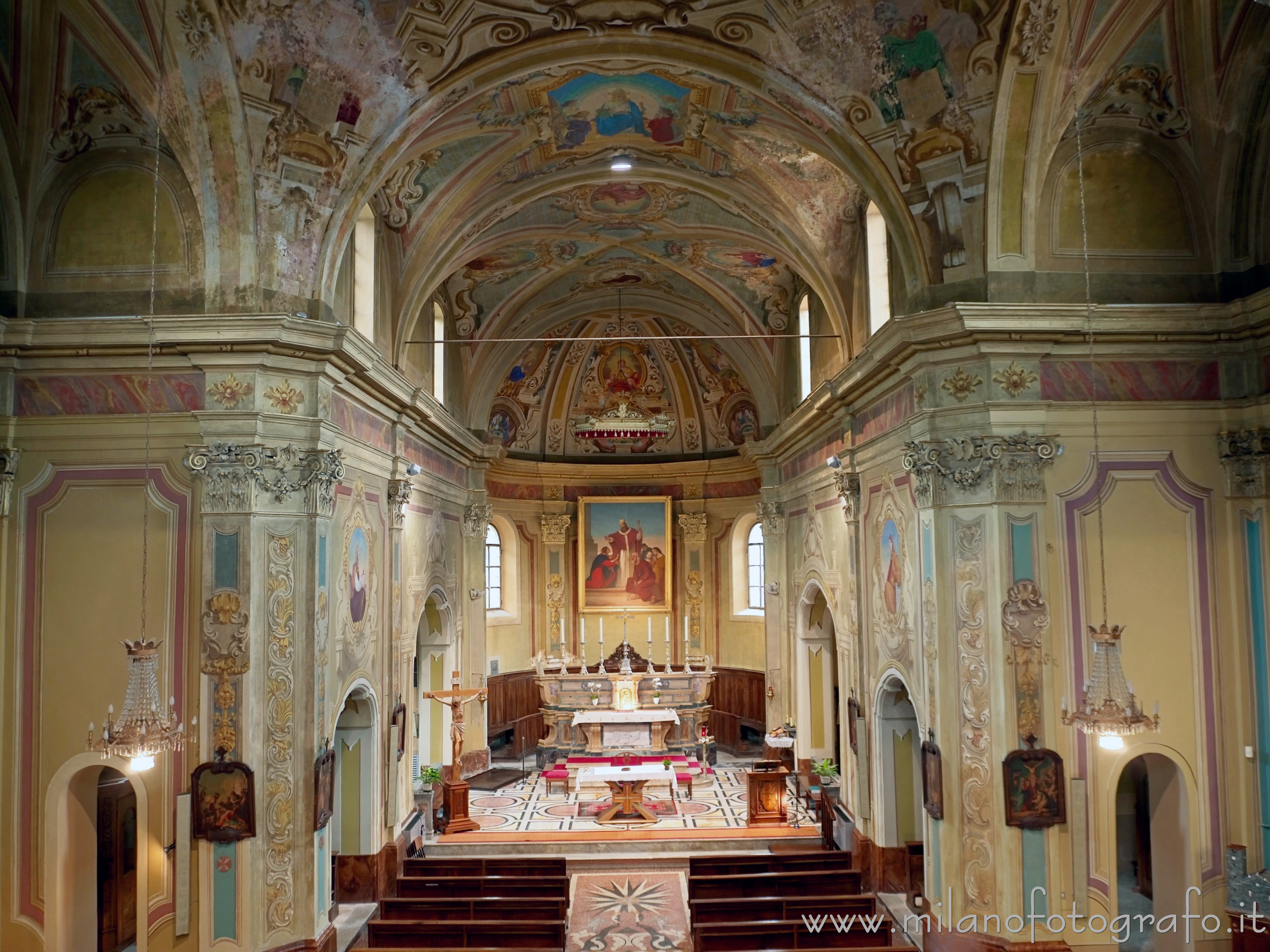 Tollegno (Biella, Italy): Interior of the Church of San Germano - Tollegno (Biella, Italy)