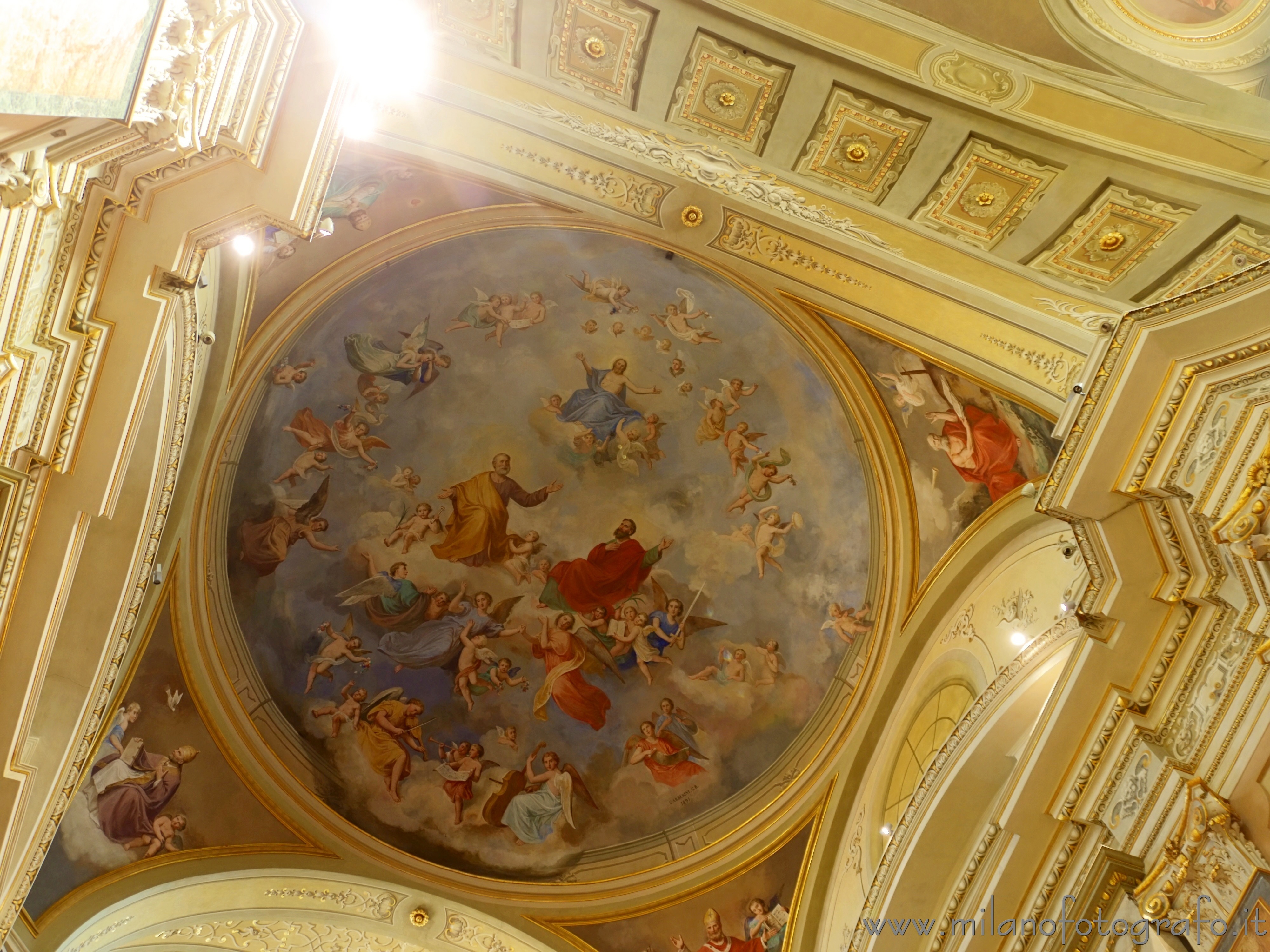 Cilavegna (Pavia, Italy): Frescos on the ceiling of the Church of the Saints Peter and Paul - Cilavegna (Pavia, Italy)