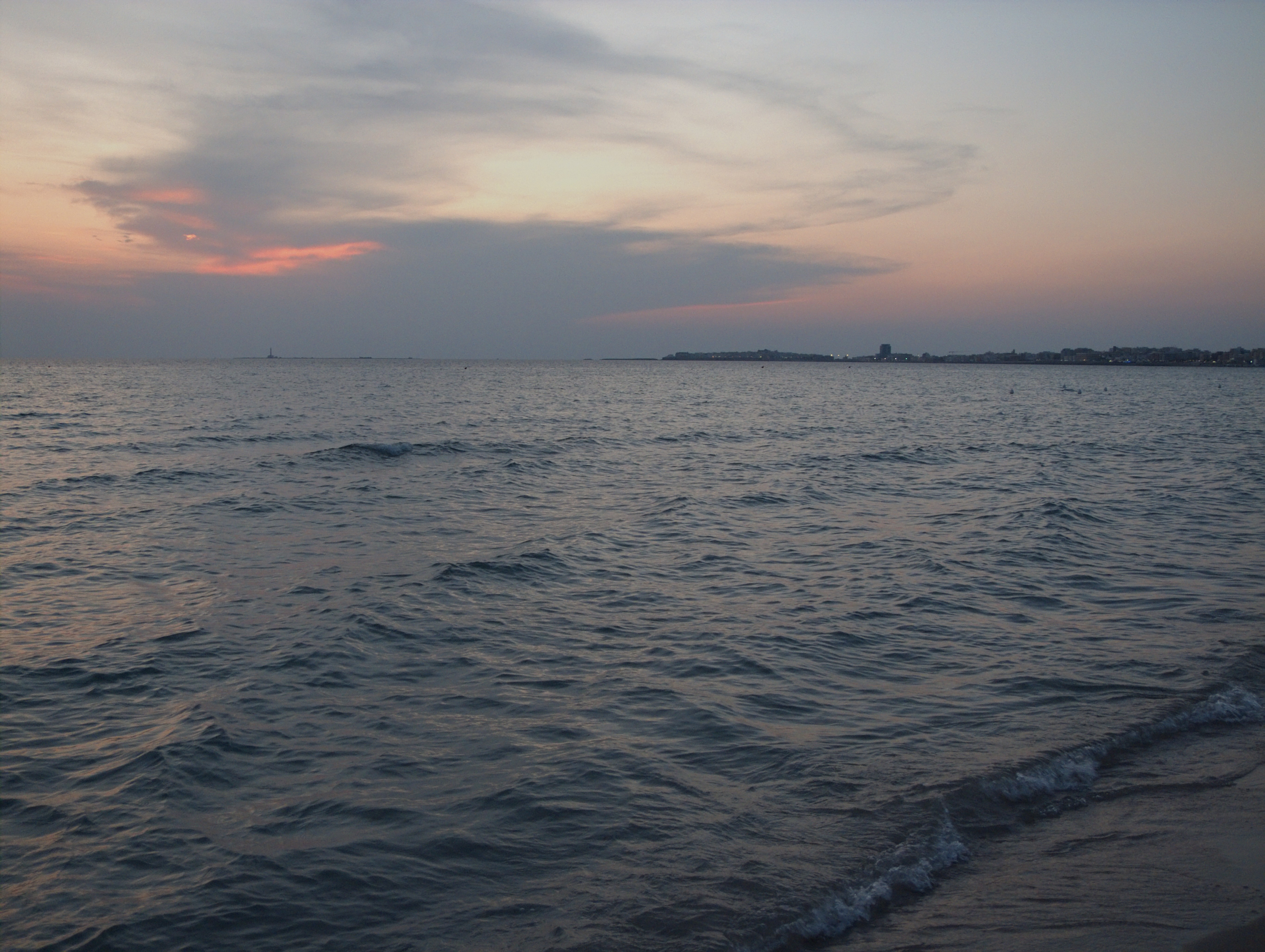 Baia Verde fraction of Gallipoli (Lecce, Italy): Sunset on the sea of Gallipoli - Baia Verde fraction of Gallipoli (Lecce, Italy)