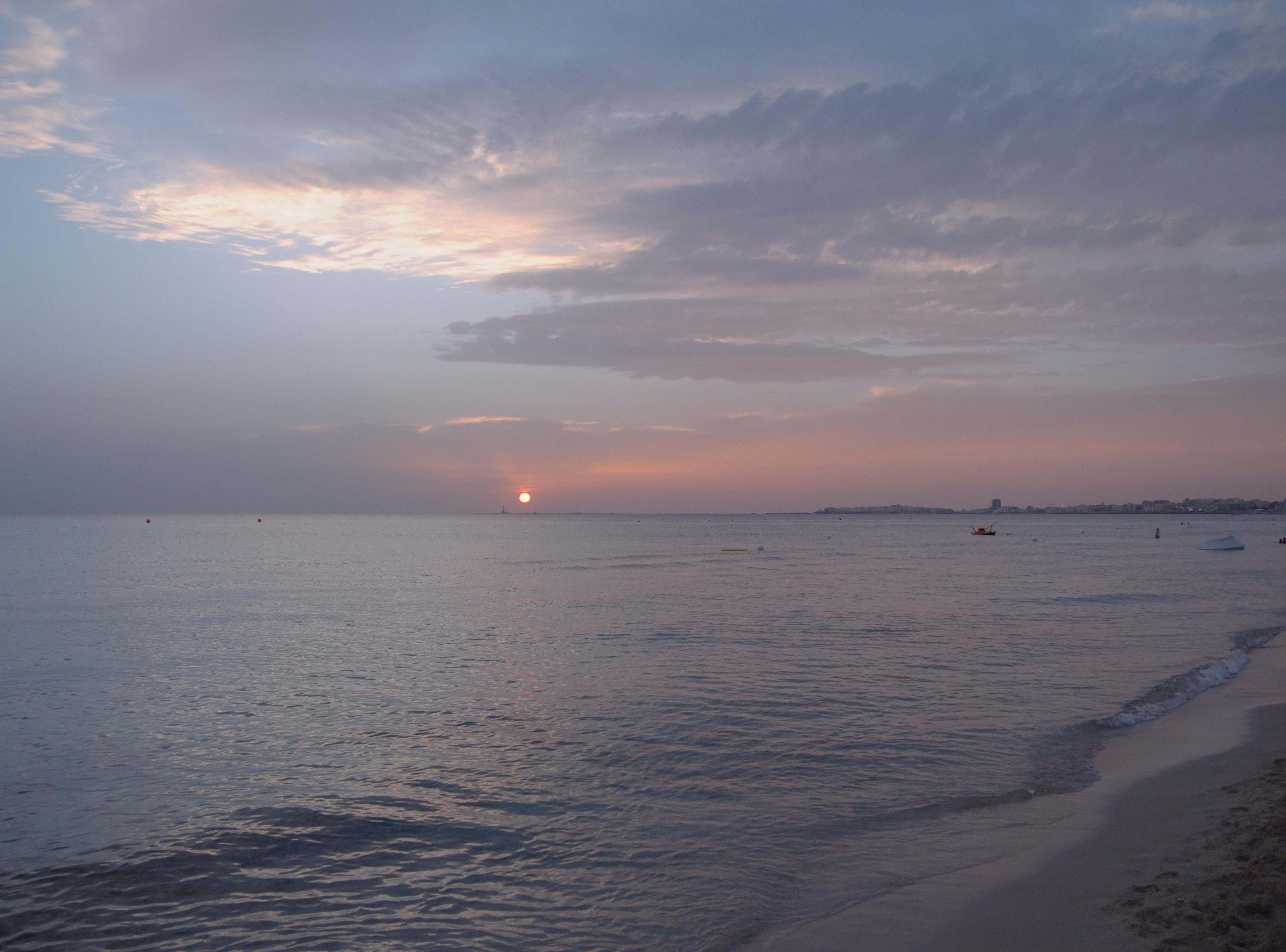 Baia Verde frazione di Gallipoli (Lecce): Tramonto a Baia Verde - Baia Verde frazione di Gallipoli (Lecce)