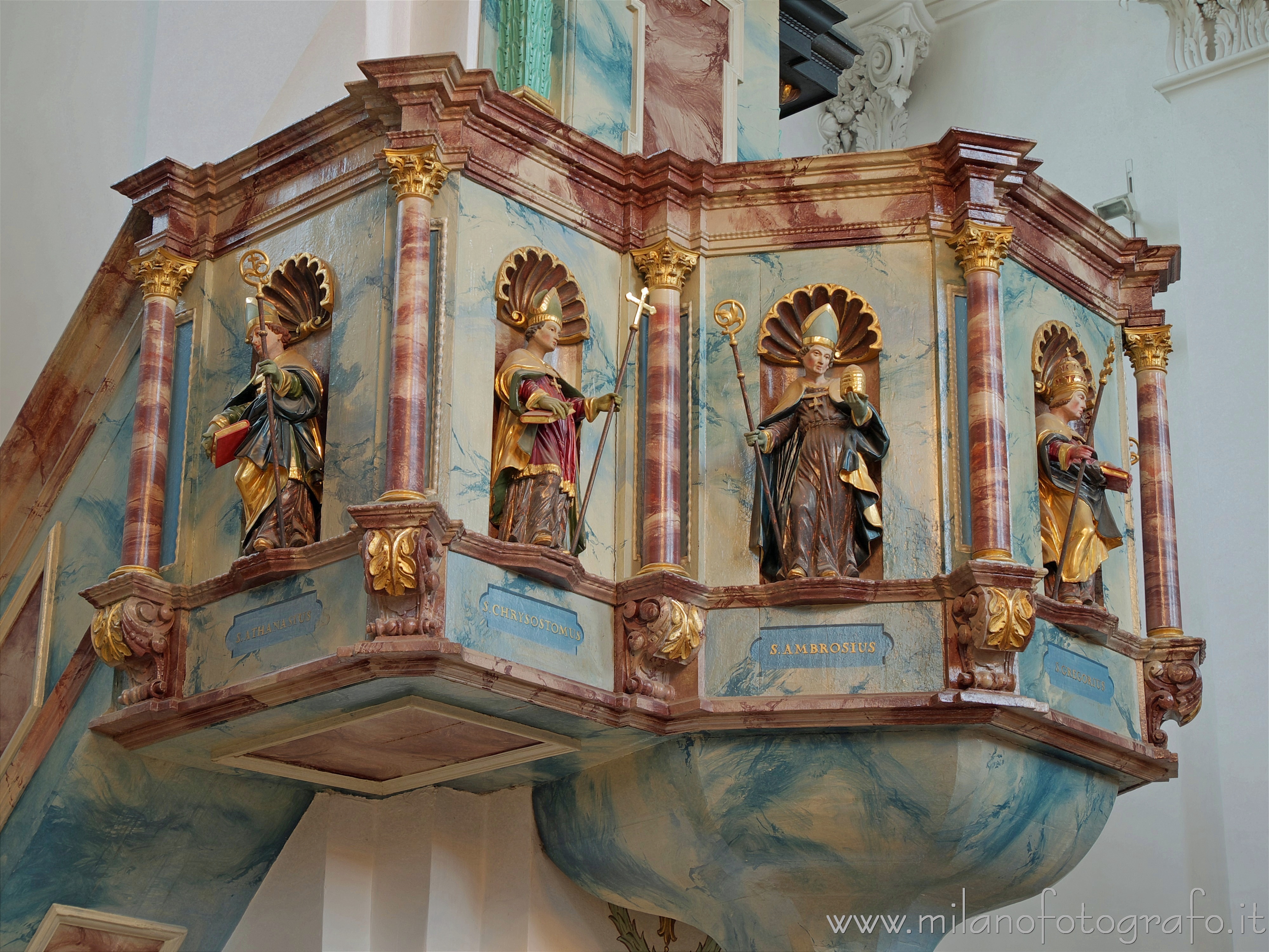 Rottenburg am Neckar (Germany): Pulpit in the church of the Sanctuary of WeggenTal - Rottenburg am Neckar (Germany)