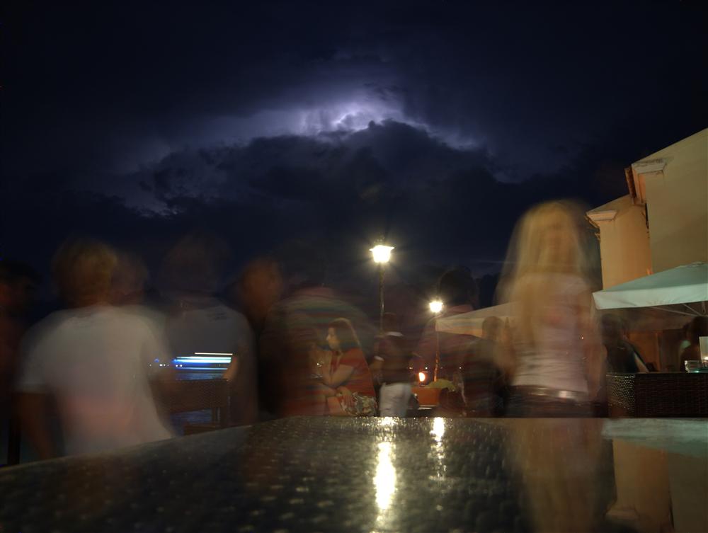 Korfu (Greece) - Lightings behind the clouds