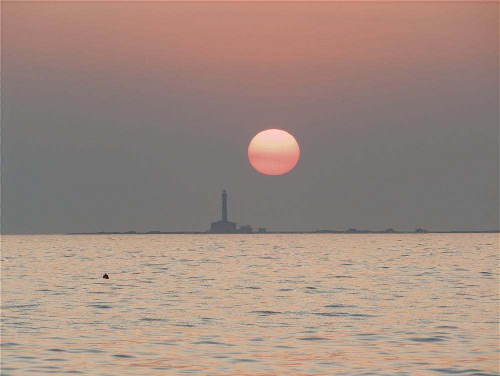 Baia Verde fraction of Gallipoli (Lecce, Italy) - Sunset on the sea