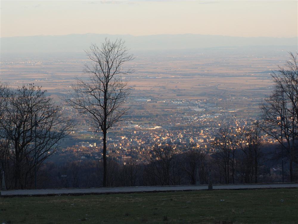 Biella (Italy) - View on the plane from the Oropa Sanctuary of Oropa