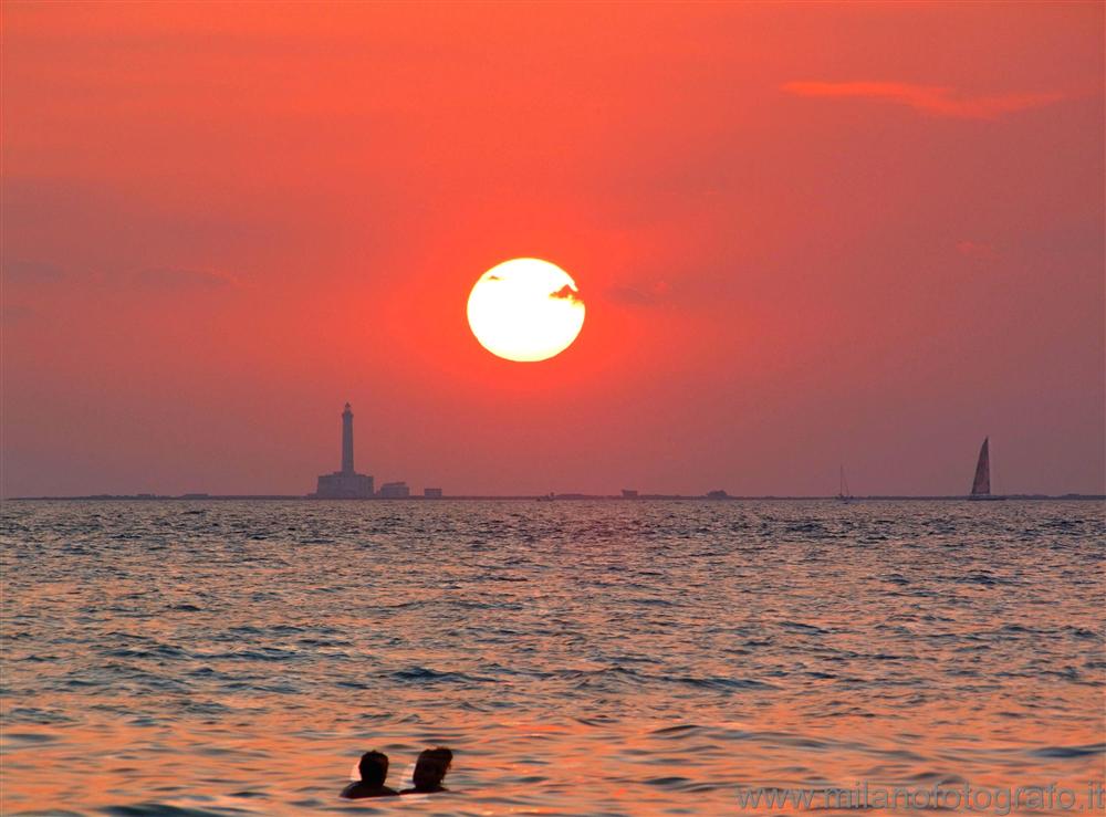 Baia Verde fraction of Gallipoli (Lecce, Italy) - Sunset with the Sant Andrea island