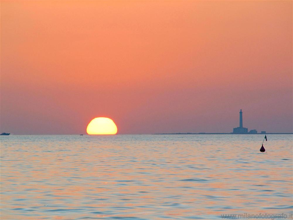 Baia Verde fraction of Gallipoli (Lecce, Italy) - Sunset with the Sant Andrea island