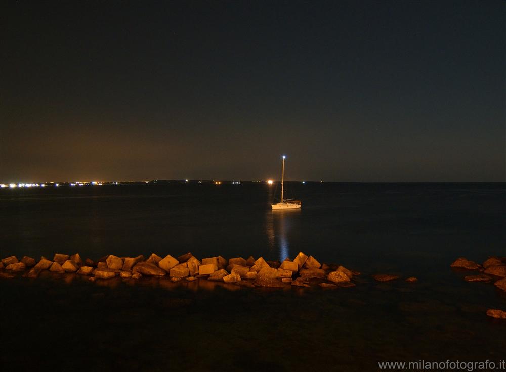 Gallipoli (Lecce, Italy) - Sea panorama in the night