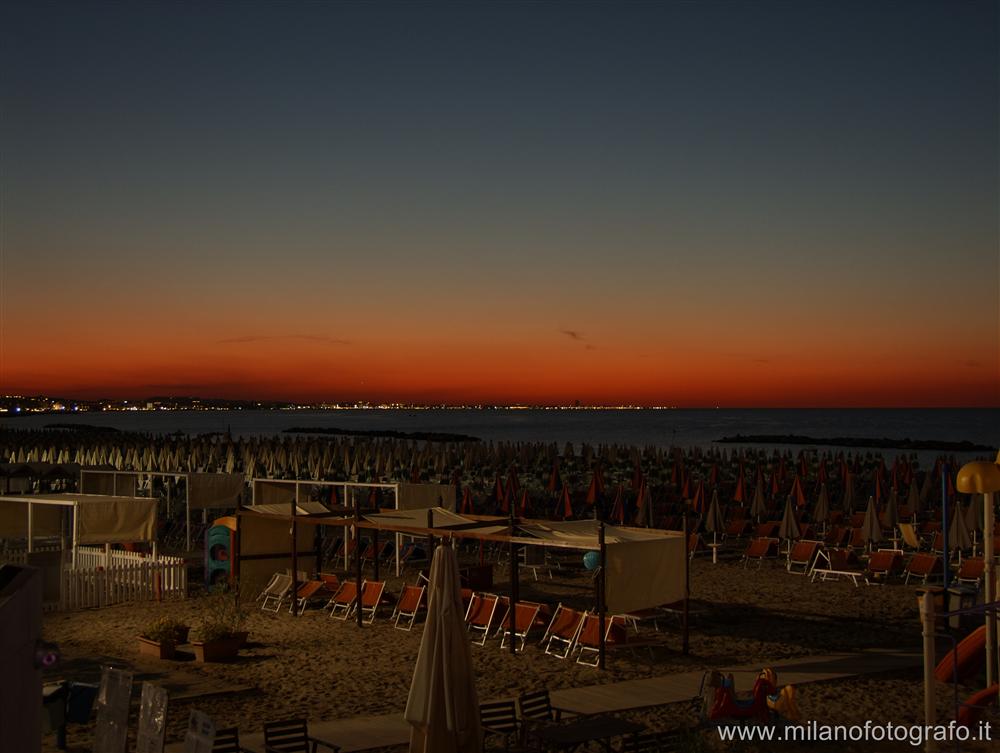 Cattolica (Rimini, Italy) - Beach of Cattolica after the sunset