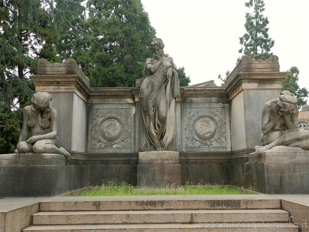 Milan (Italy) - Funeral monument in the Monumental Cemetery