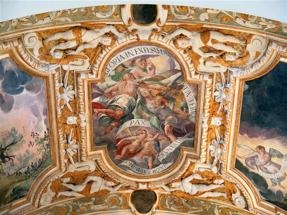 Milan (Italy) - Frescos on the vault of the Church Santa Maria della Pace