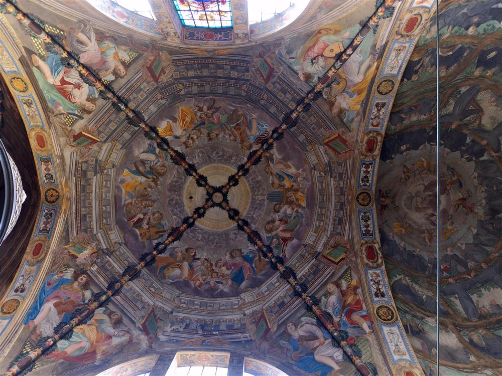 Milan (Italy) - Ceiling of the second span of the presbytery of the Basilica of San Marco
