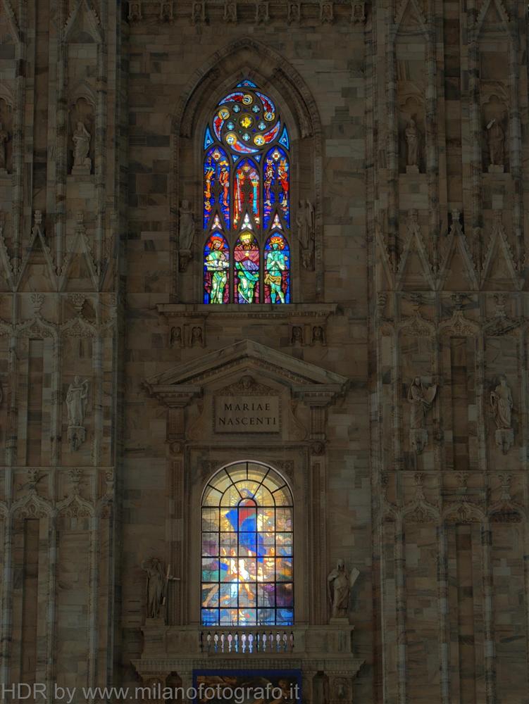 Milan (Italy) - Two windows of the facade of the Duomo