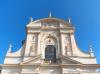 Cilavegna (Pavia, Italy): Upper part of the facade of the Church of the Saints Peter and Paulus