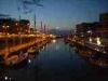 Cattolica (Rimini, Italy): Canal between Gabicce Mare and Cattolica at darkening