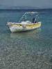 Corfù (Grecia): Barca ormeggiata a riva
