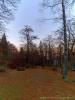 Biella, Italy: Autumn clearing at darkening in the woods around the Sanctuary of Oropa