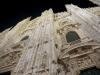 Milan (Italy): Facade of the Duomo by night
