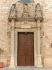 Felline fraction of Alliste (Lecce, Italy): Door of the Church of Our Lady of Sorrows