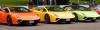 Milan (Italy): Lamborghini in many colors at the meeting at the Castello Sforzesco