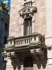 Milan (Italy): Balcony on the facade of the First Berri Meregalli House in the Quadrilateral of Silence