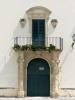 Uggiano La Chiesa (Lecce, Italy): Door with baroque decorations