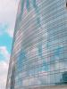 Milano: La vetrata della torre minore Unicredit