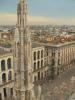 Mailand: The Arengario palace seen from the roof of the Duomo