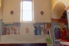 Benna (Biella, Italy): Frescoes on the left wall of the Church of San Pietro