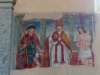 Benna (Biella): Affresco dei Santi Rocco, Fabiano e Sebastiano nella Chiesa di San Pietro