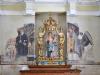 Benna (Biella, Italy): Back wall of the presbytery of the Oratory of Saint Mary of Graces