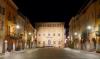 Biella (Italy): Night view of Cisterna Square