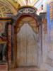 Candelo (Biella, Italy): Door in painted wood in the Chapel of Santa Marta in the Church of Santa Maria Maggiore