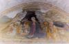 Caravaggio (Bergamo): Affresco della Nativit&#224; nella Chiesa di San Bernardino