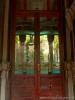 Mailand: Colored glass art nouveau door to the atrium of House Campanini