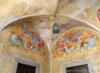 Cavernago (Bergamo): Soffitto di una campata di un colonnato nel cortile del Castello di Cavernago