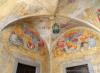 Cavernago (Bergamo, Italy): Ceiling of a span of one colonnade in the court of the Castle Cavernago