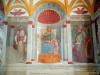 Melzo (Milan, Italy): Frescoes on the wall of the apse of the Church of Sant'Andrea