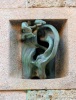 Milan (Italy): Interphone with the shape of an ear in Serbelloni street 10 by Adolfo Wildt