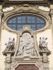 Milan (Italy): Decorations above the entrance of the Church of Santa Maria della Passione