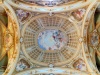 Desio (Milan, Italy): Detail of the ceiling of the Basilica of the Saints Siro and Materno