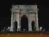 Milan (Italy): Arco della Pace with nightlife