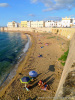 Gallipoli (Lecce): Vista sulla spiaggia della Puritate in un tardo pomeriggio di fine estate