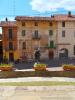 Graglia (Biella): La piazza del paese vista dal sagrato della Chiesa di Santa Croce