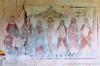 Lenta (Vercelli, Italy): Crucifixion and female saints in the Castle Benedictine Monastery of San Pietro