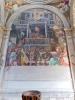 Milan (Italy): Fresco of San Pietro and the fall of Simon Magus in the Foppa Chapel of the Basilica of San Marco