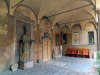 Milano: Interior of the loggia in the eastern court of the House of the Atellani and Leonardo's vineyard