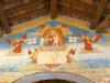 Momo (Novara, Italy): Fresco of the Trasport of the Holy House of Loreto in the Oratory of the Holy Trinity